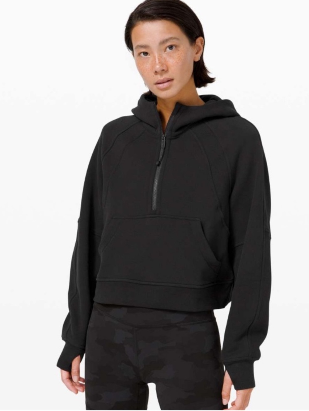 lululemon Scuba Oversized Half Zip Hoodie Black XS/S